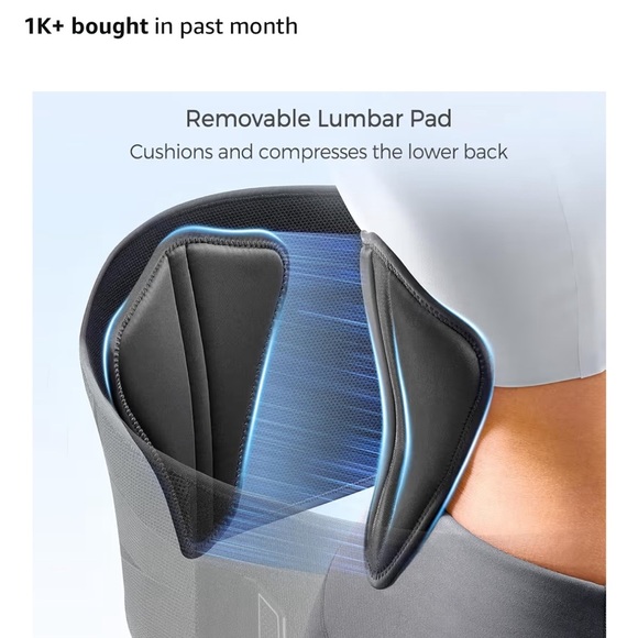 FREETOO Black Back Support Belt - Picture 3 of 9